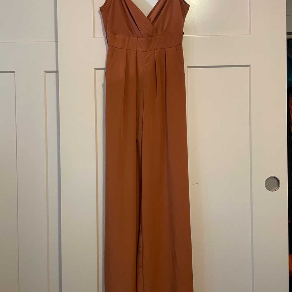 Elegant Women's Jumpsuit in Rust